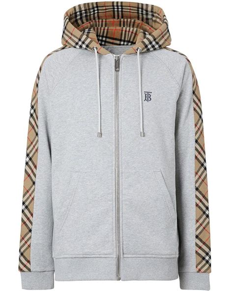 burberry men's hoodie sale|Burberry vintage check zipped hoodie.